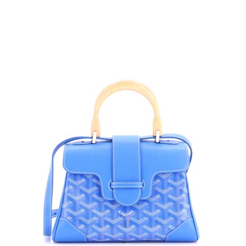 Saigon Top Handle Bag Coated Canvas with Leather Mini