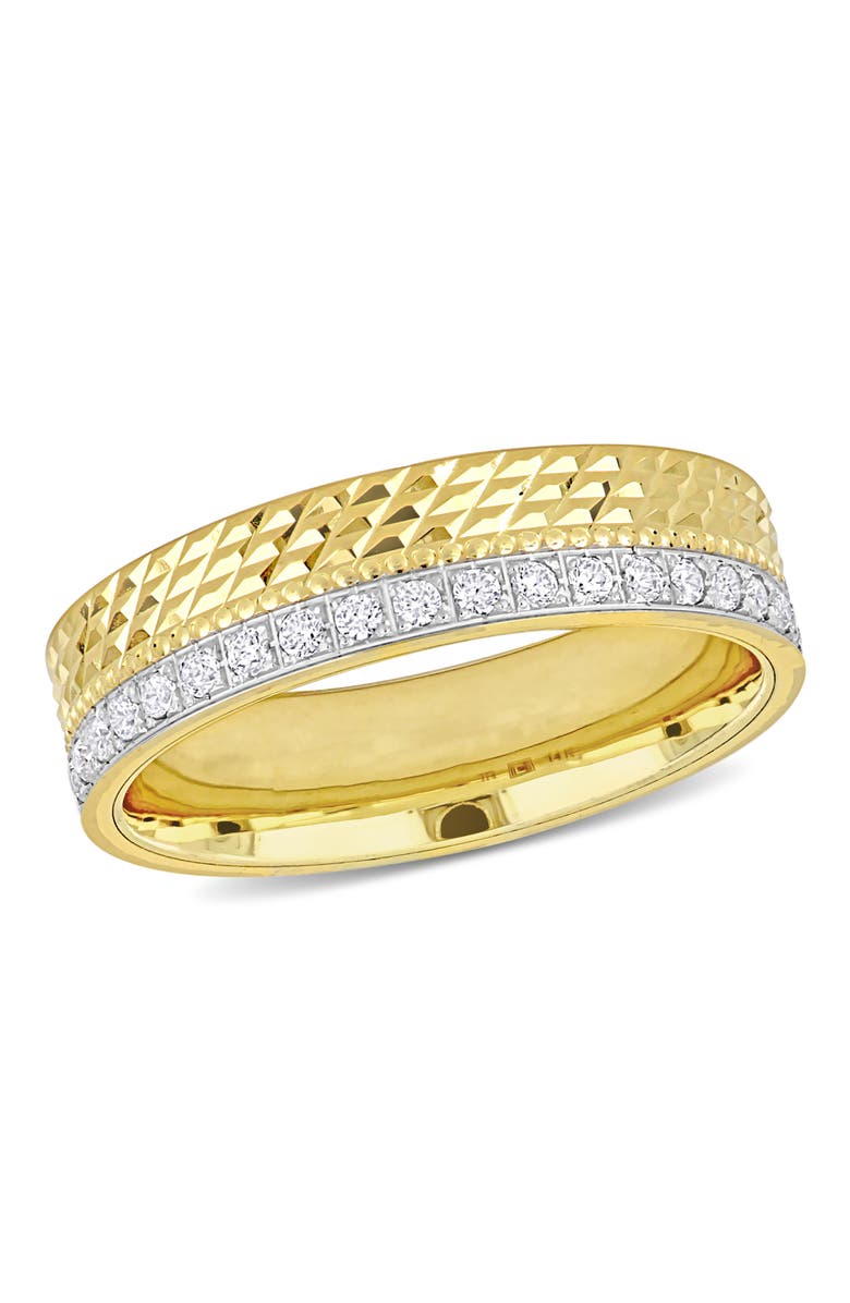 Julianna B. Cubic Zirconia Eternity Textured Band 14k, Main, color, 14K Gold