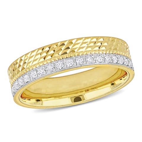 Cubic Zirconia Eternity Textured Band 14k