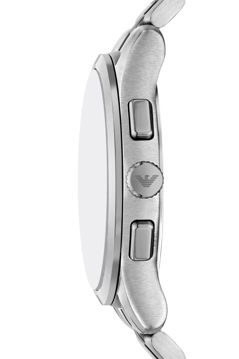 Chronograph Bracelet Watch, 42mm, Alternate, color, SILVER/ BLACK DIAL