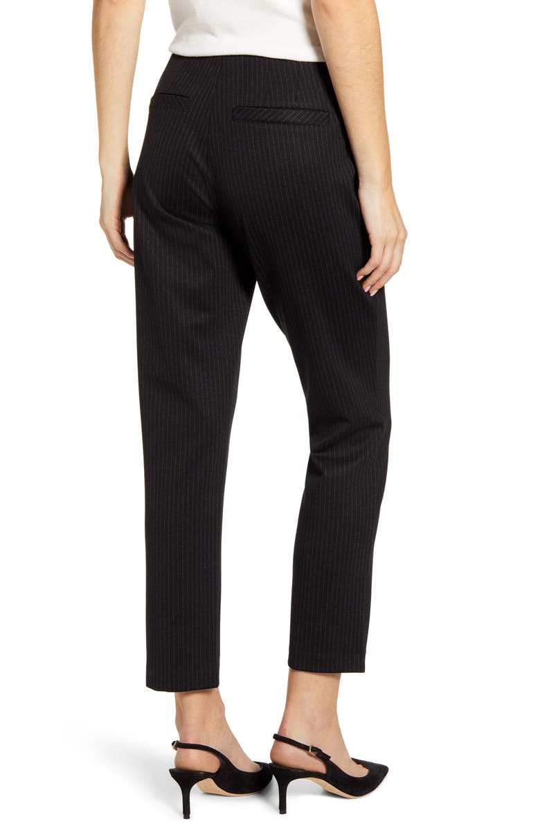 Wit & Wisdom Ab-Solution High Waist Pinstripe Ponte Trousers, Alternate, color, 