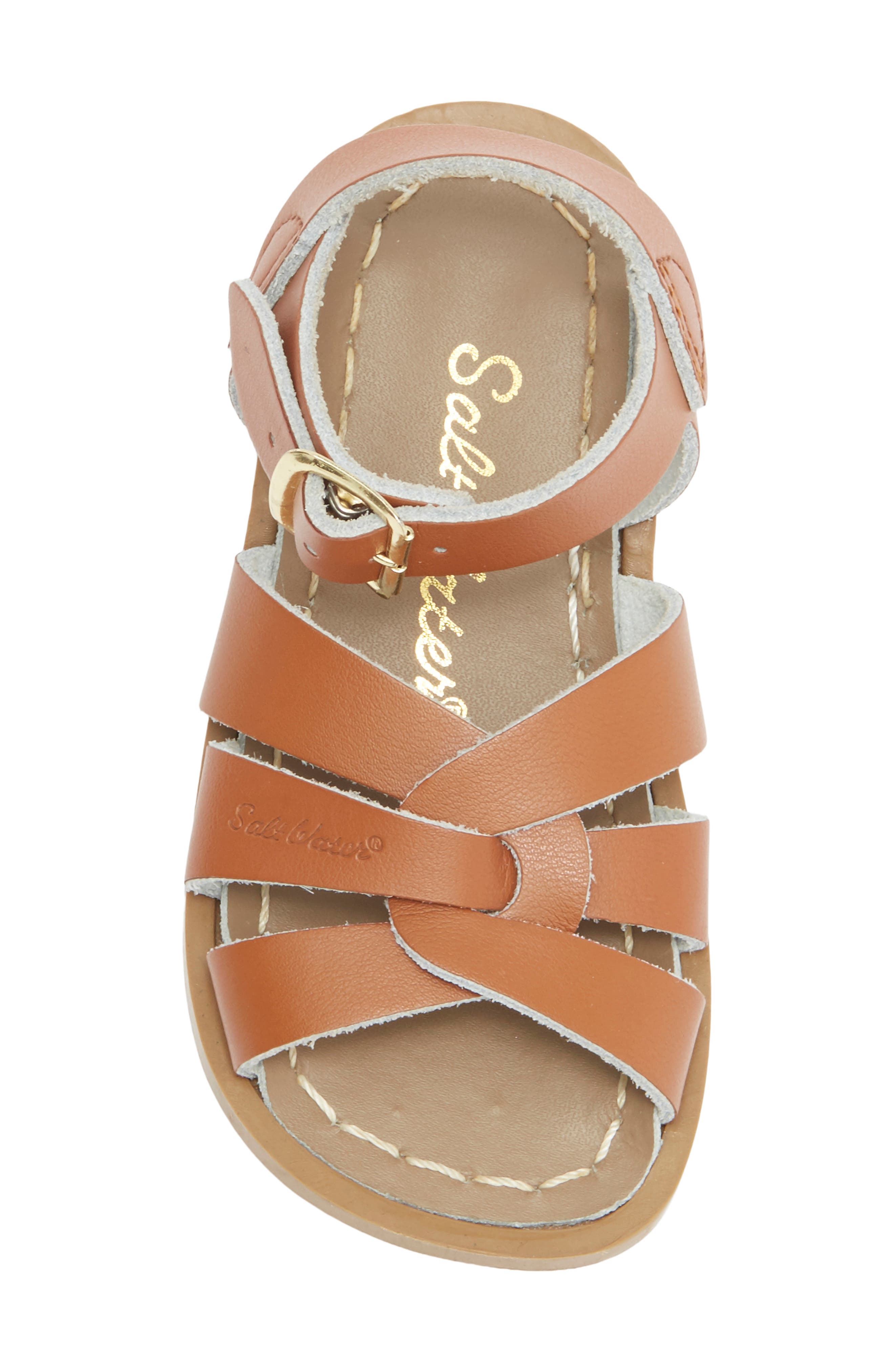 Salt Water Sandals by Hoy Kids' Salt Water Ankle Strap Sandal, Alternate, color, Tan
