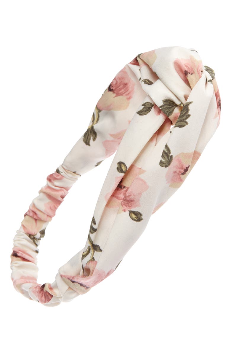 Cara Floral Twist Head Wrap, Main, color,