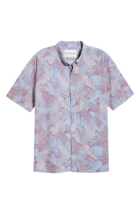 Aero Leaves Short Sleeve Button-Down Shirt
