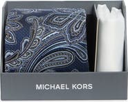 Michael Kors Rich Paisley Tie & Pocket Square Set