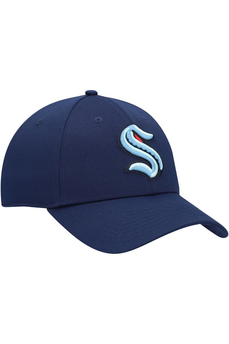Men's Fanatics Branded Deep Sea Blue Seattle Kraken Core Adjustable Hat, Alternate, color, Navy