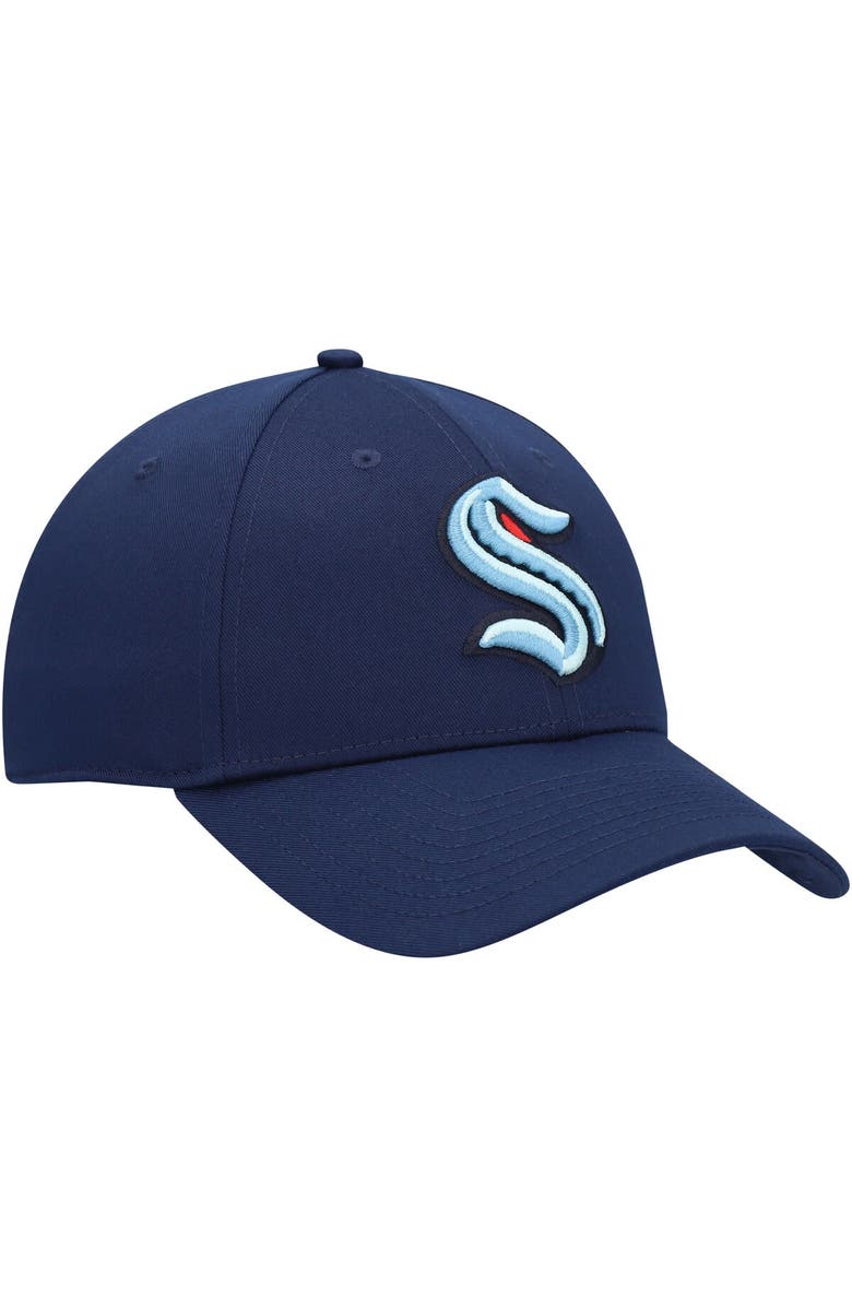 FANATICS Men's Fanatics Branded Deep Sea Blue Seattle Kraken Core Adjustable Hat, Alternate, color, 