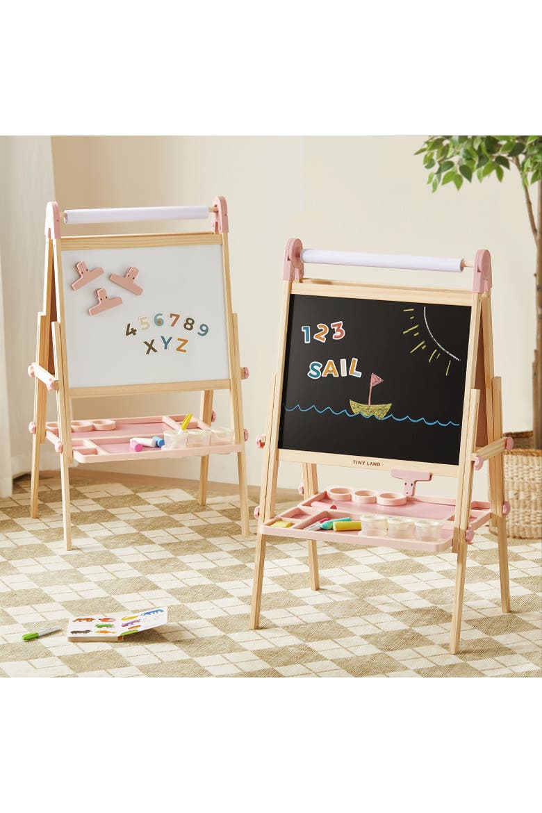 Magnitales Wooden Art Easel for Kids Exclude Drawing Paper, Main, color, Multicolor