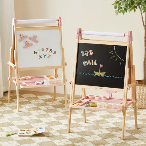Magnitales Wooden Art Easel for Kids Exclude Drawing Paper