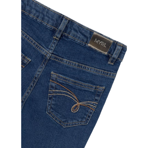 Mayoral Logo-patch Denim Jeans In Blue