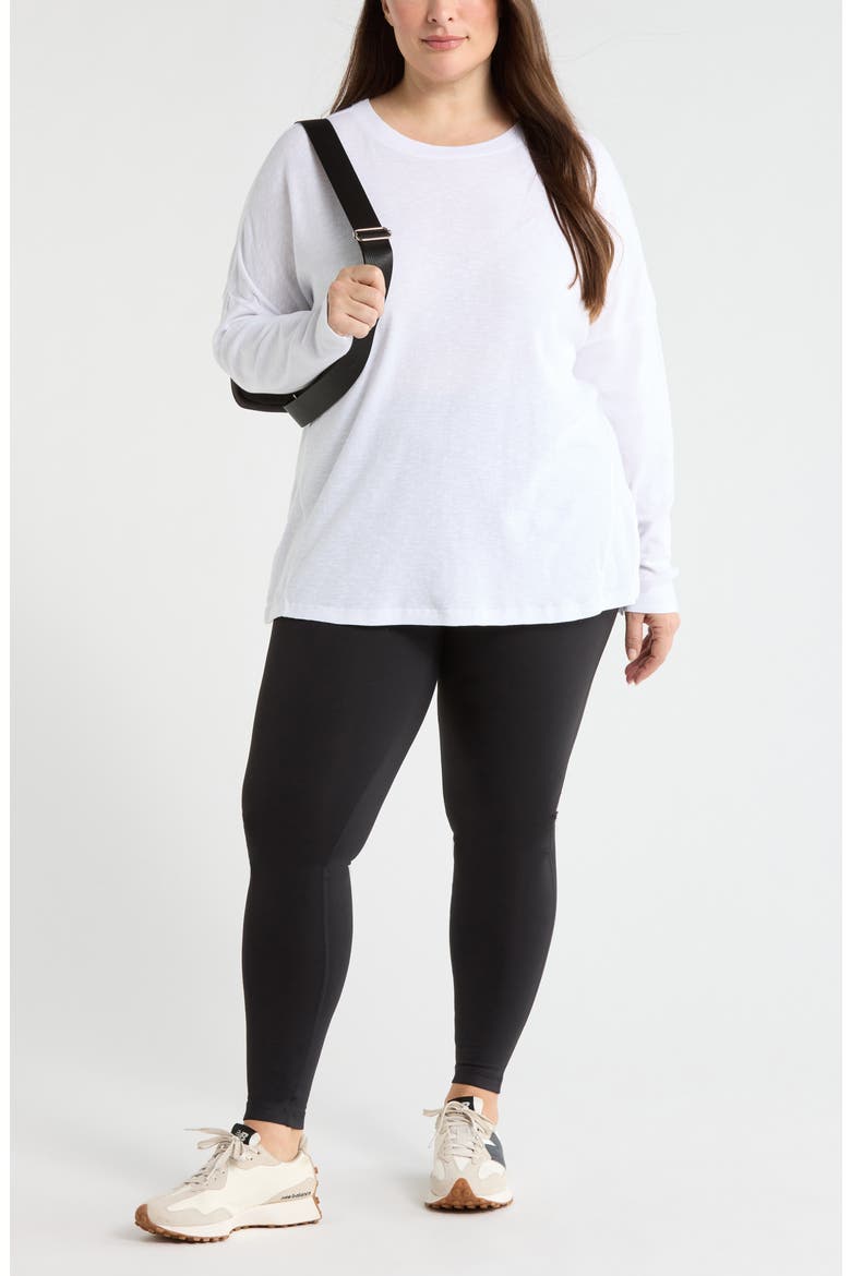 Ease Up Rib Oversize T-Shirt, Alternate, color, WHITE