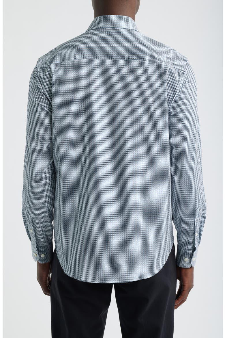 OoohCotton® Button-Up Shirt, Alternate, color, COBALT