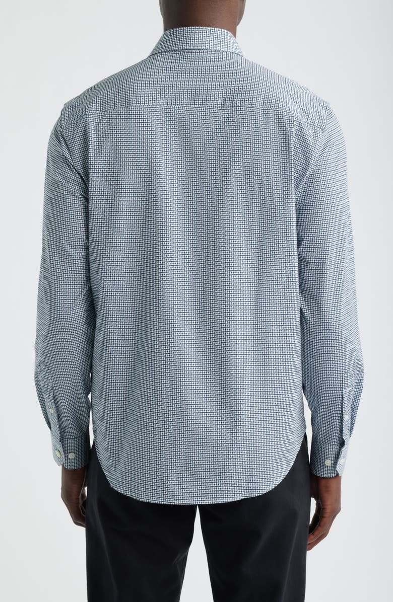 Bugatchi OoohCotton<sup>®</sup> Button-Up Shirt, Alternate, color, Cobalt