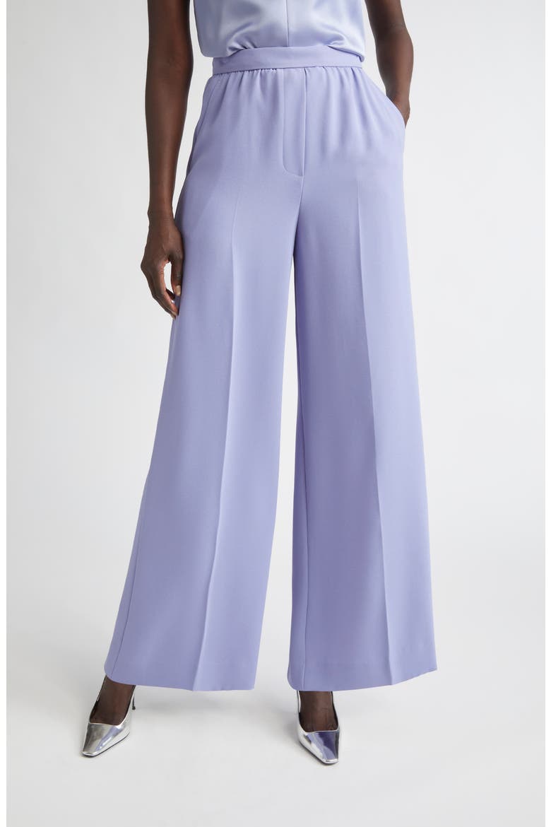 Satin Back Crepe Wide Leg Pants, Main, color, IRIS