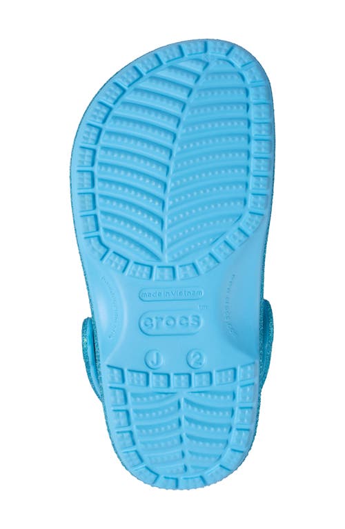 Crocs Toddler Classic Iridescent Glitter Clog In Tinted Glass
