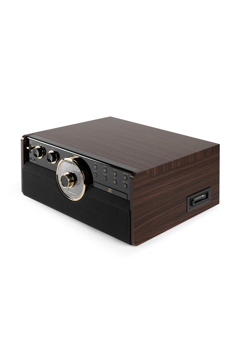 Empire 6 in 1 Wood Record Player, Alternate, color, Espresso