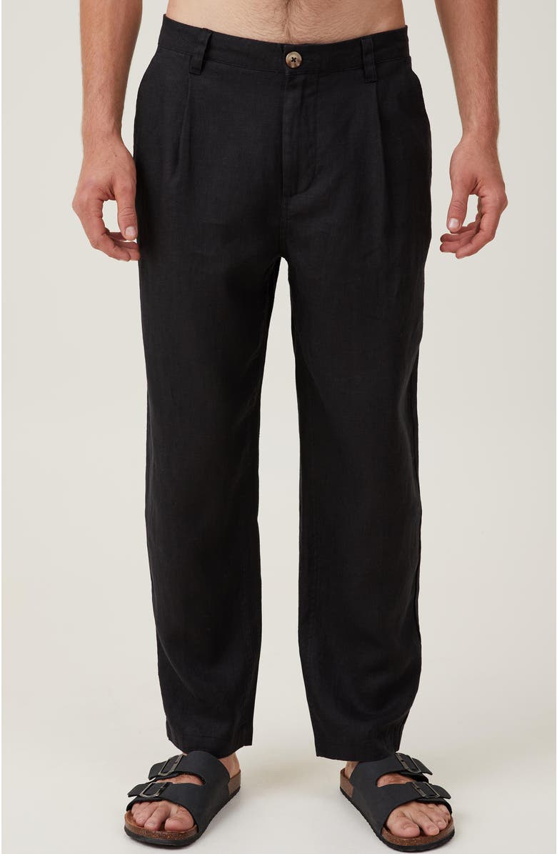 Cotton On Men's Linen Pleat Pant, Main, color, 