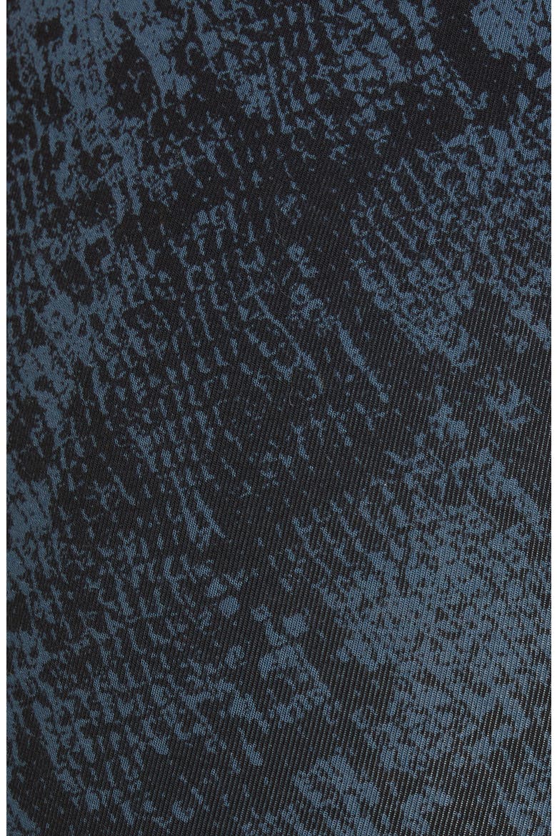 x Sandy Liang Snake Print Stretch Cotton Bike Shorts, Alternate, color, MIDNIGHT NAVY