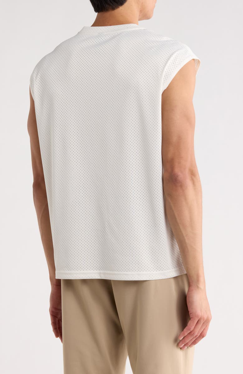 Z by Zella Mesh Muscle Tank, Alternate, color, White Hot
