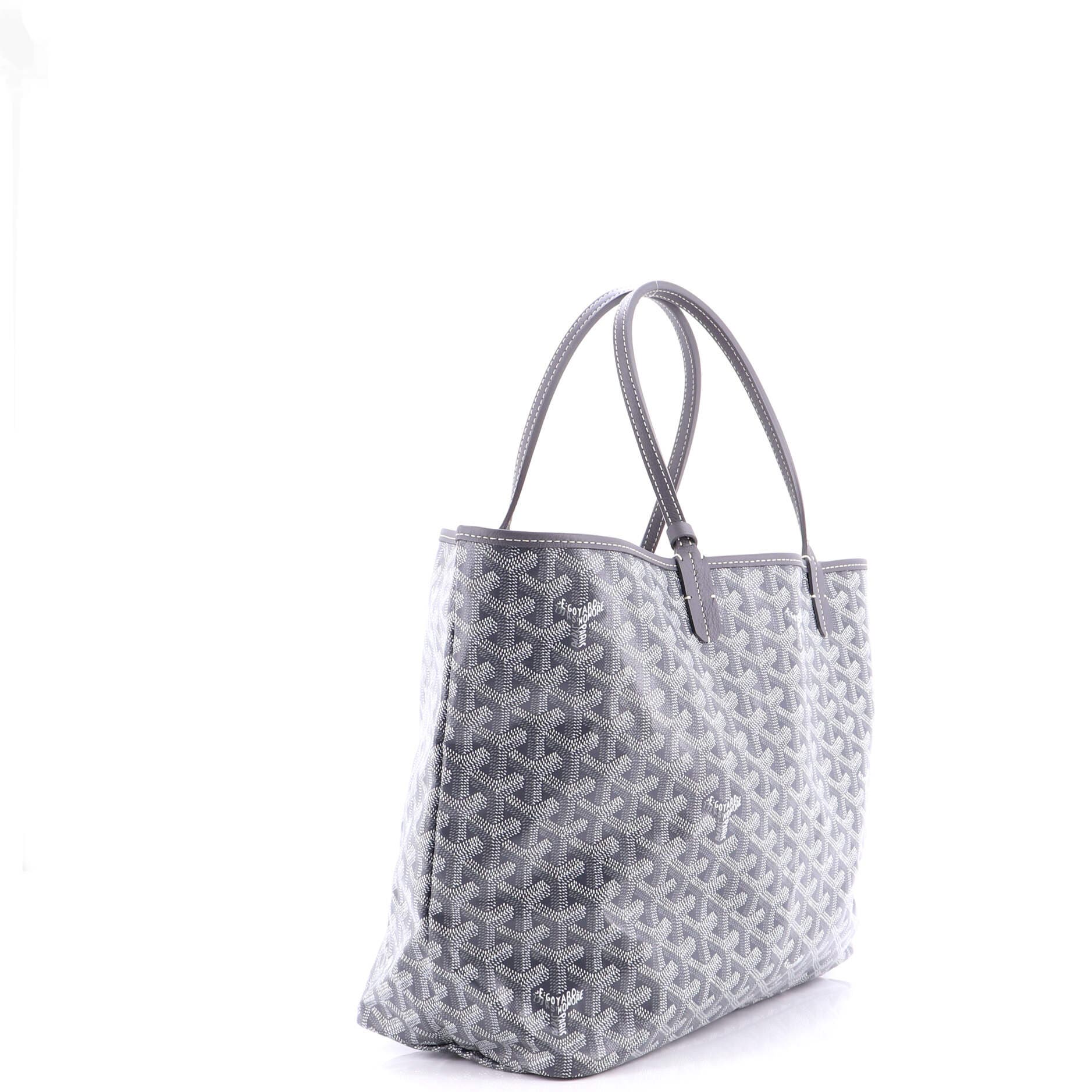 Pre-Owned Goyard Saint Louis Tote Coated Canvas PM, Alternate, color, Gray