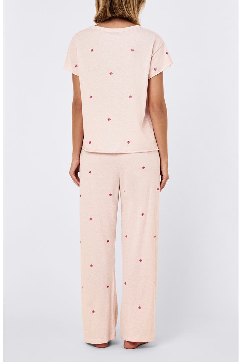 Jada Boxy Organic Cotton Pajamas, Alternate, color, PETAL PINK
