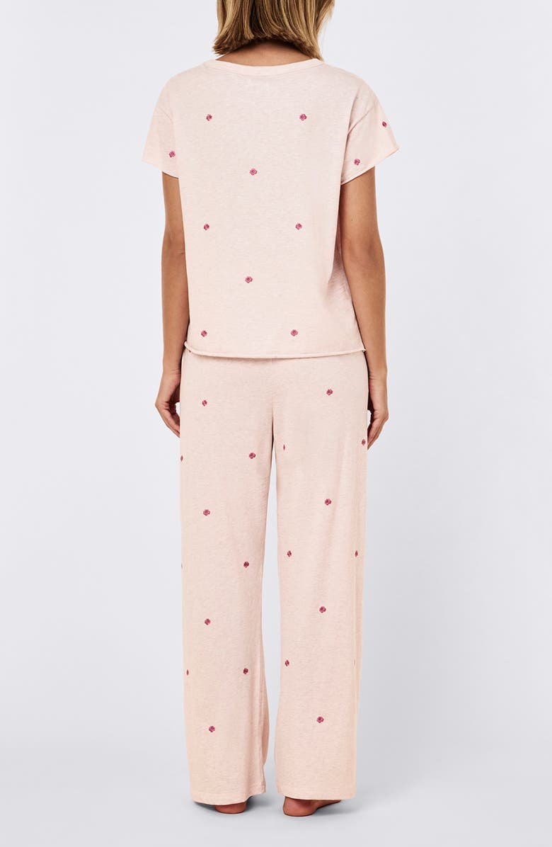 Papinelle Jada Boxy Organic Cotton Pajamas, Alternate, color, Petal Pink