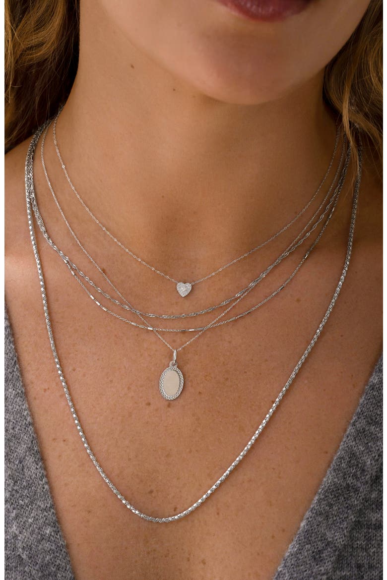 14K Gold Bar Station Chain Necklace, Alternate, color, 14K WHITE GOLD