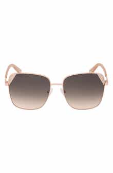GUESS 59mm Butterfly Sunglasses