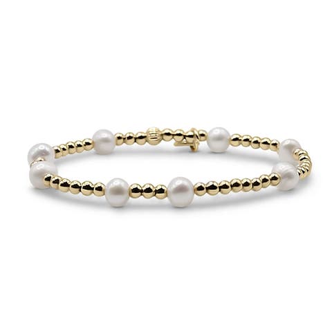 Paige Freshwater Pearl & Gold Filled Beaded Bracelet