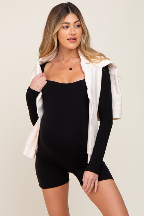 Square Neck Long Sleeve Romper
