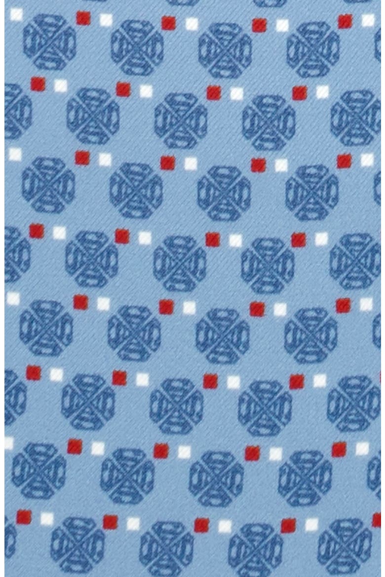 Superman Motif Silk Pocket Square, Alternate, color, BLUE