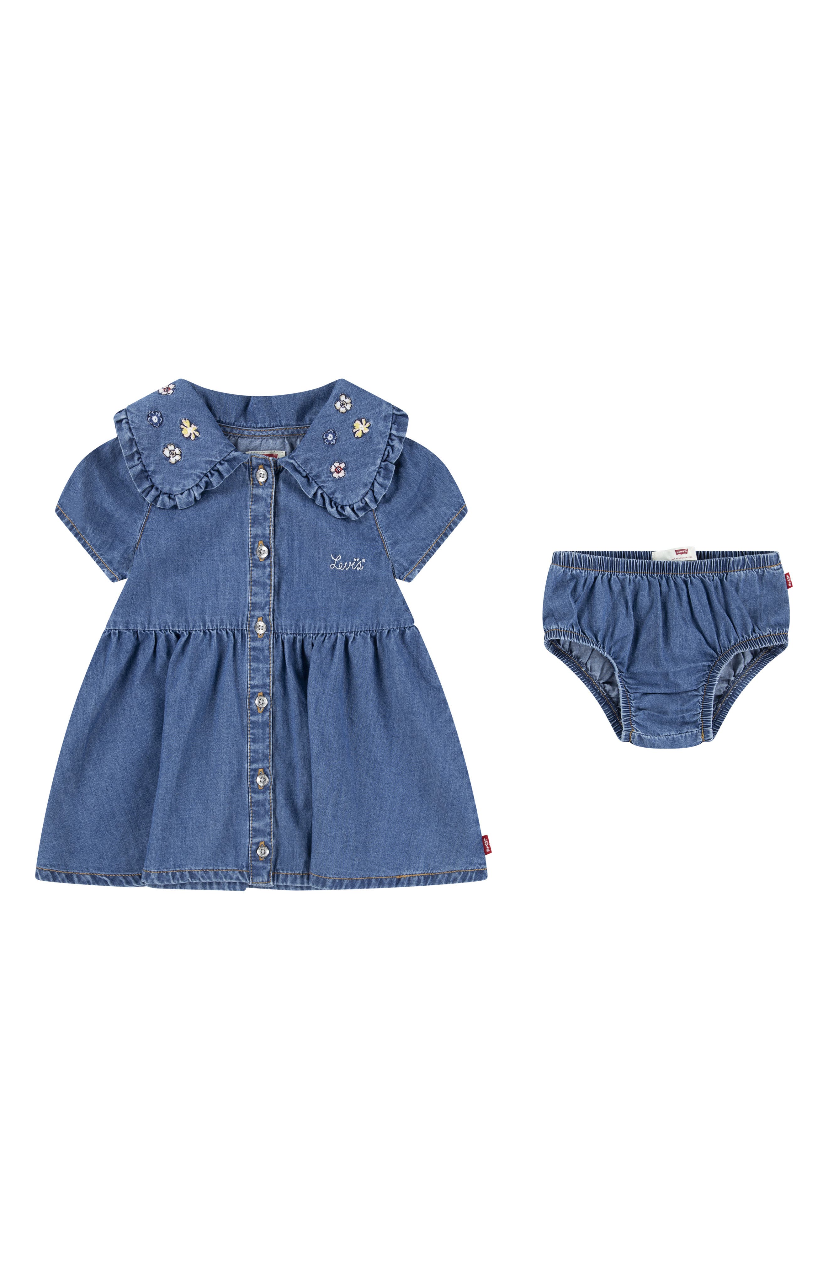 Denim Shirt Dress & Bloomers