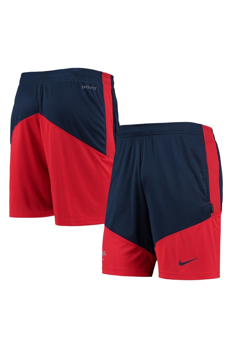 Men's Nike Navy/Red Ole Miss Rebels Performance Player Shorts, Main, color, Navy