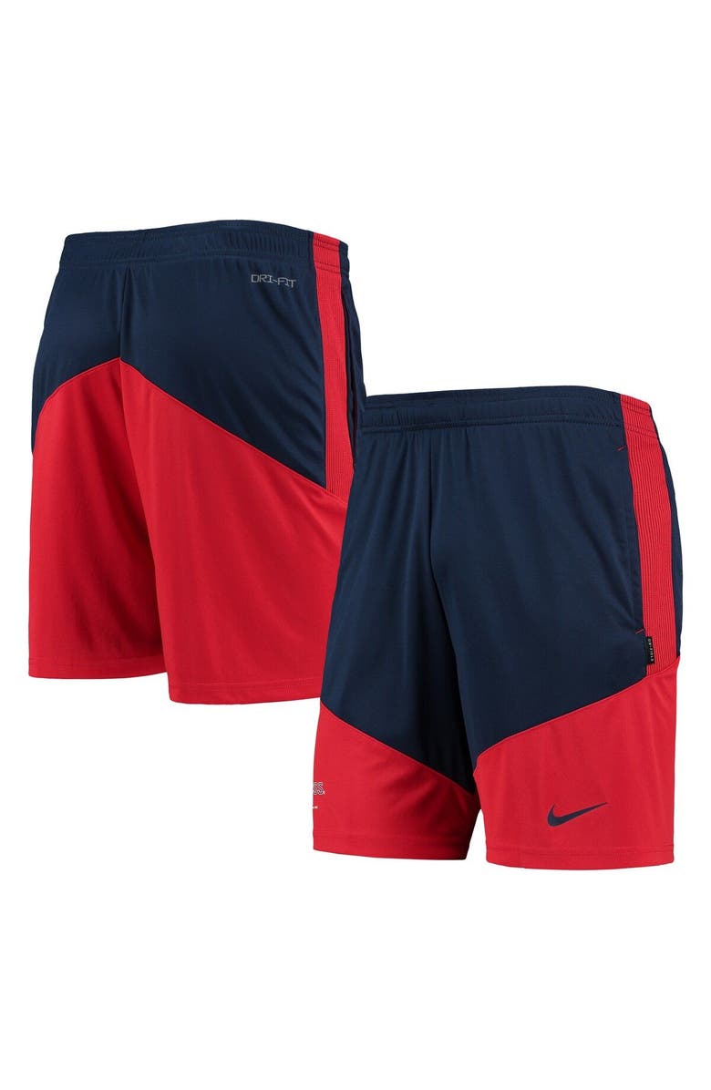 Nike Men's Nike Navy/Red Ole Miss Rebels Performance Player Shorts, Main, color, 