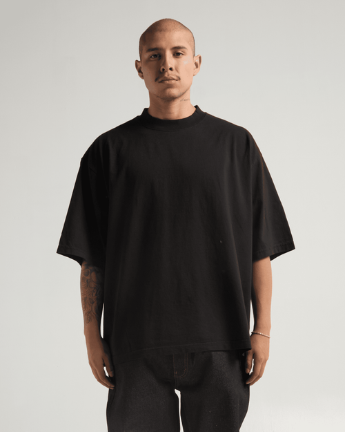 Shaka Wear Garment Dye Drop Shoulder In Black