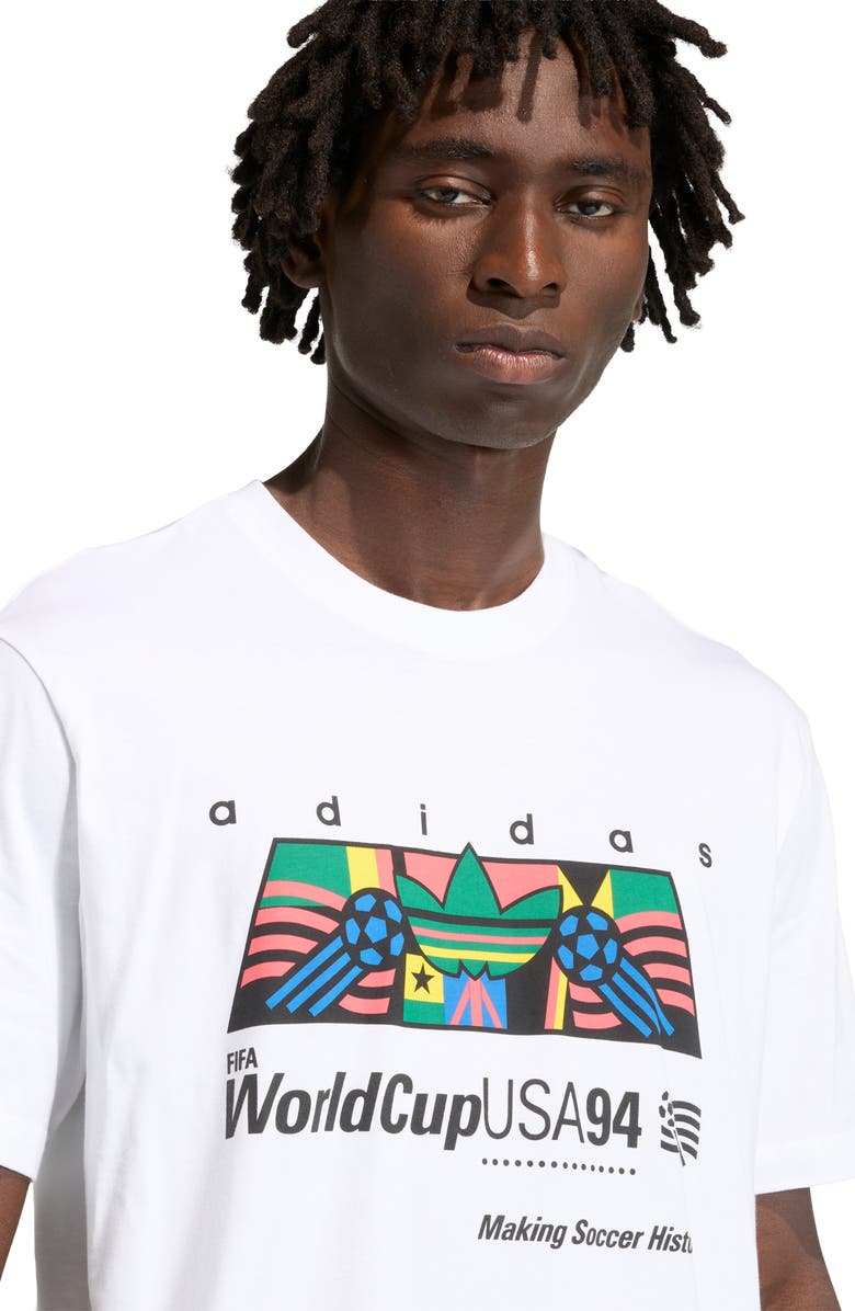 adidas FIFA World Cup 94 Cotton Graphic T-Shirt, Alternate, color, White