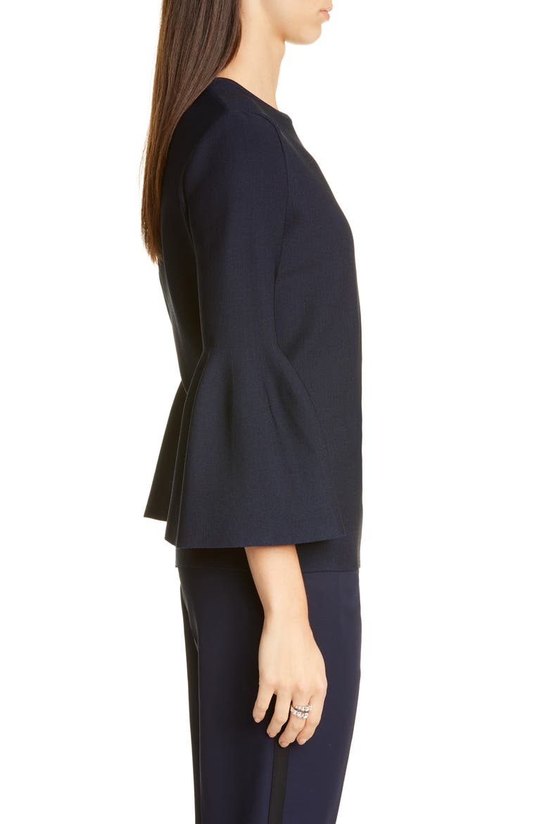 Sculptural Milano Sweater, Alternate, color, NAVY