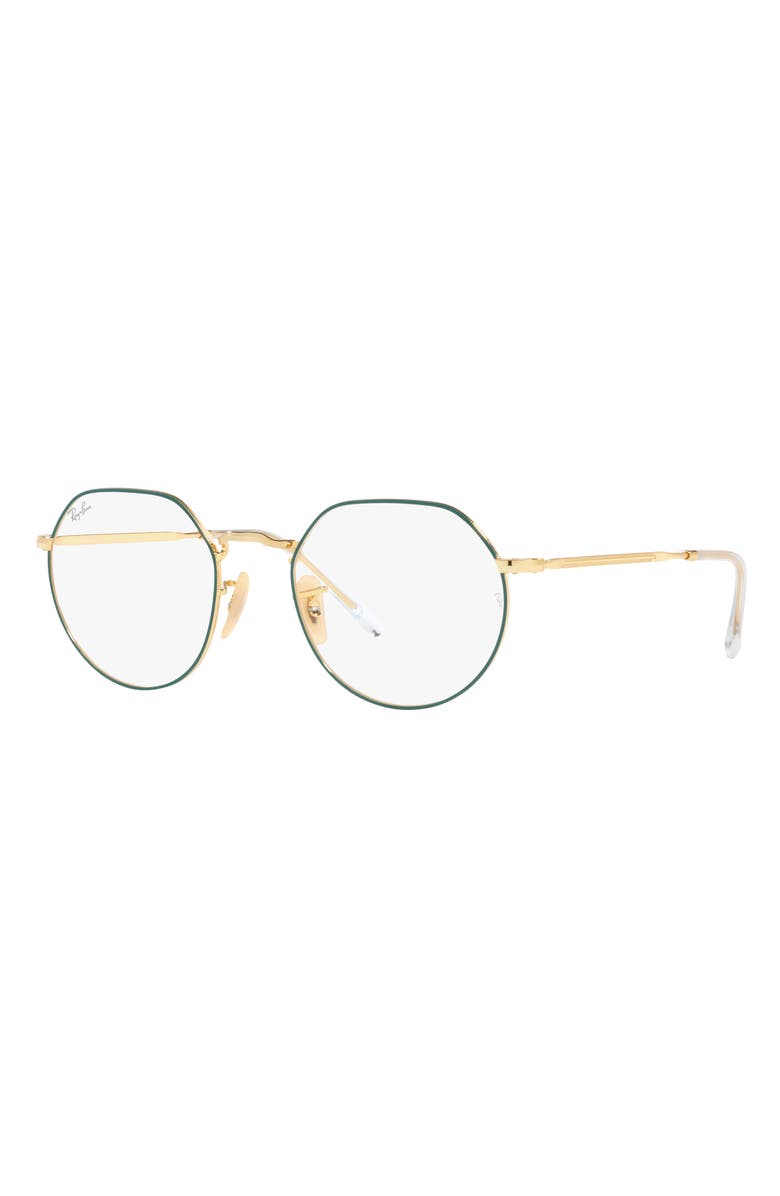 Ray-Ban Jack 51mm Hexagonal Optical Glasses, Alternate, color, Pale Gold