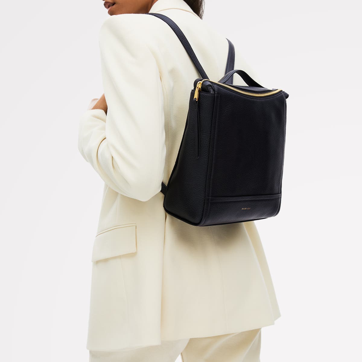 Radley Oak Street Small Ziptop Backpack, Alternate, color, Black