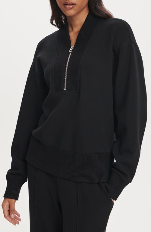 Varley Sally Half Zip Sweatshirt in Black at Nordstrom, Size Small