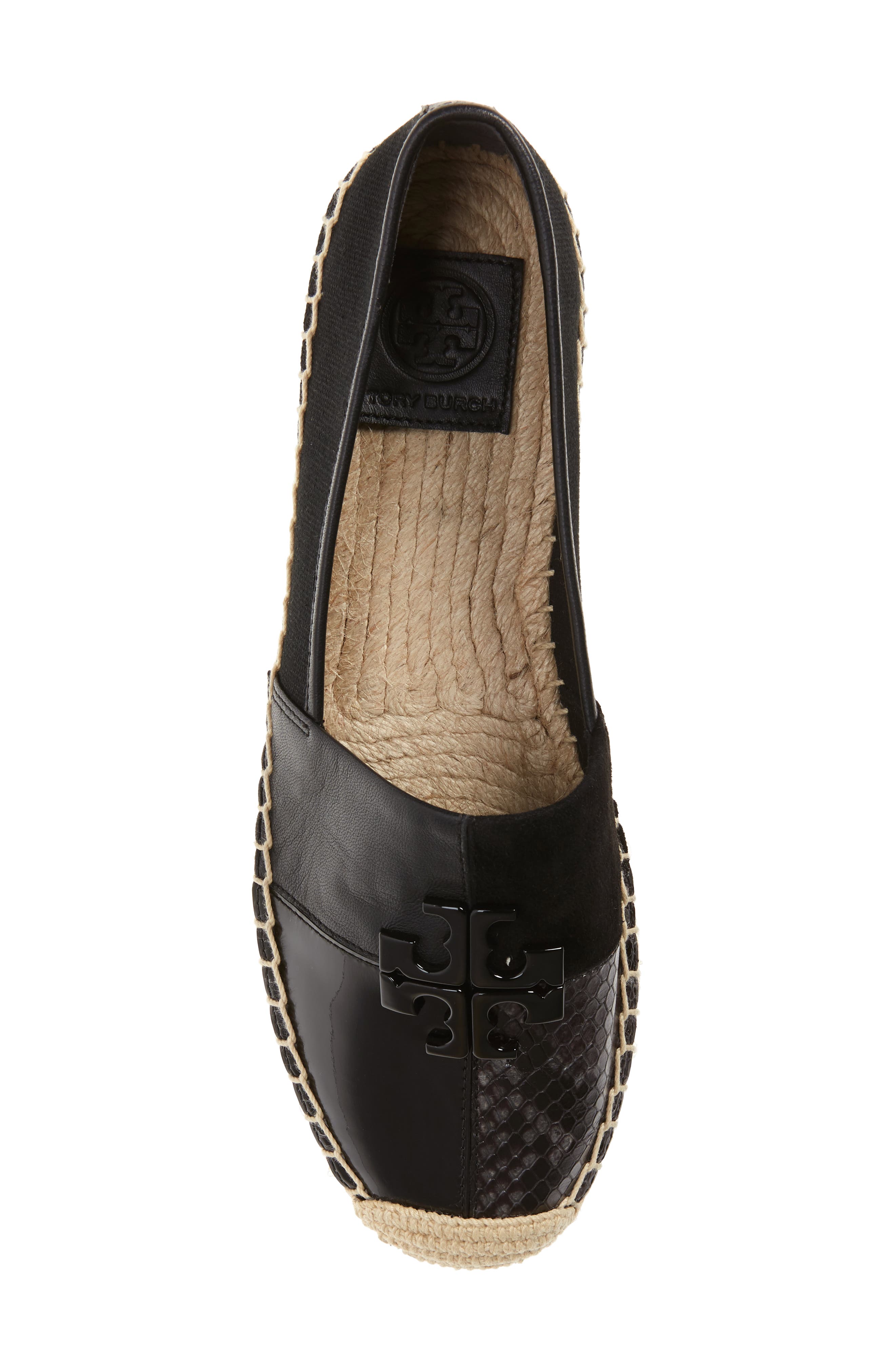 Tory Burch Logo Patchwork Espadrille, Alternate, color, 