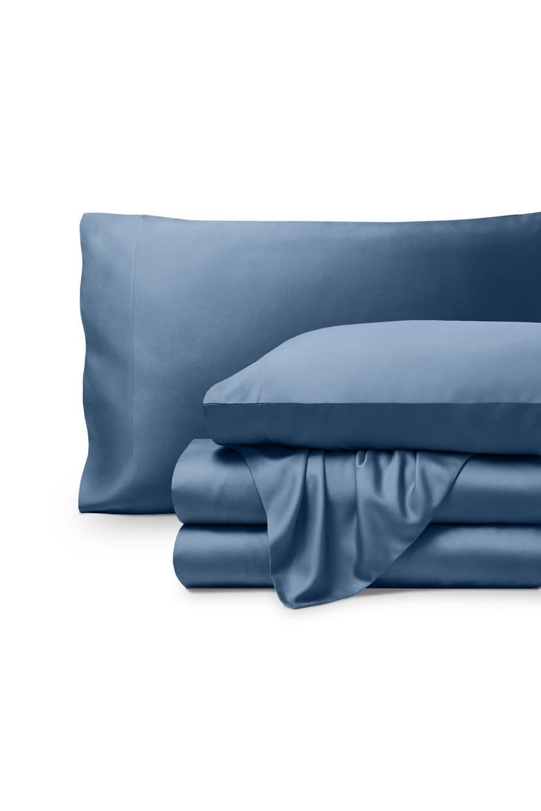 Cooling Rayon Sheet Set - Split Head King, Main, color, Coronet Blue