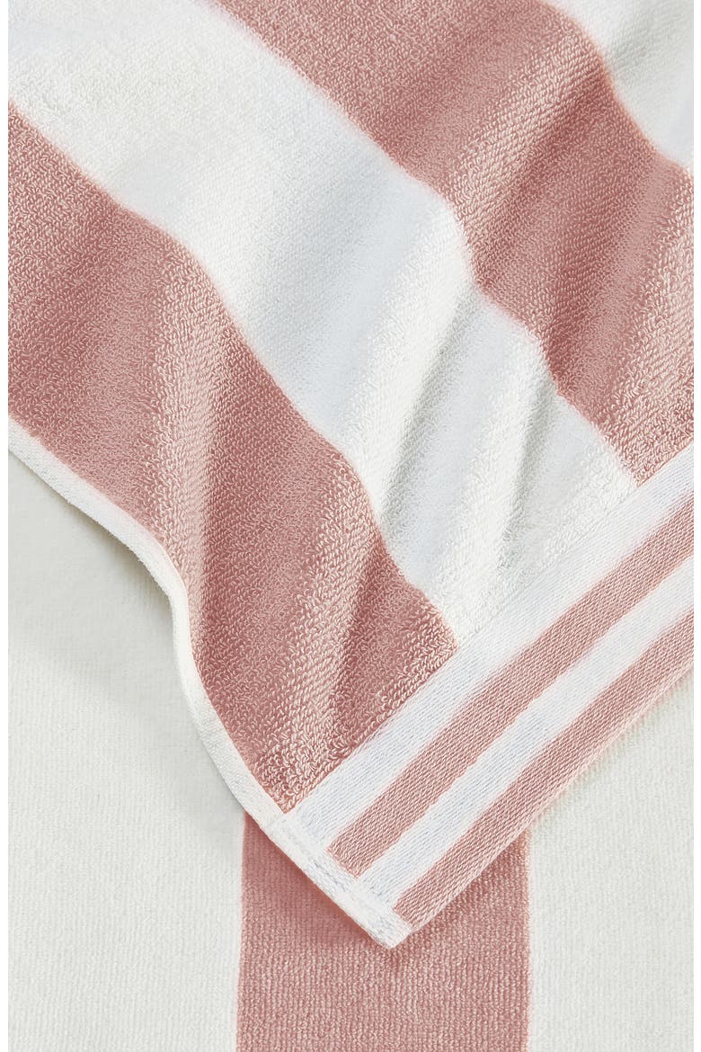 Oversize Stripe Beach Towel, Alternate, color, DUSTY ROSE / WHITE