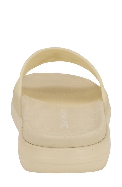 Calvin Klein Peari Slide Sandal In Light Natural