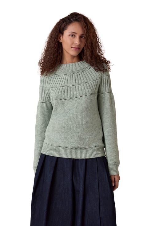 Rib Stitch Yoke Oversized Jumper