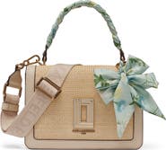 KARL LAGERFELD PARIS Simone Raffia+Scarf Satchel