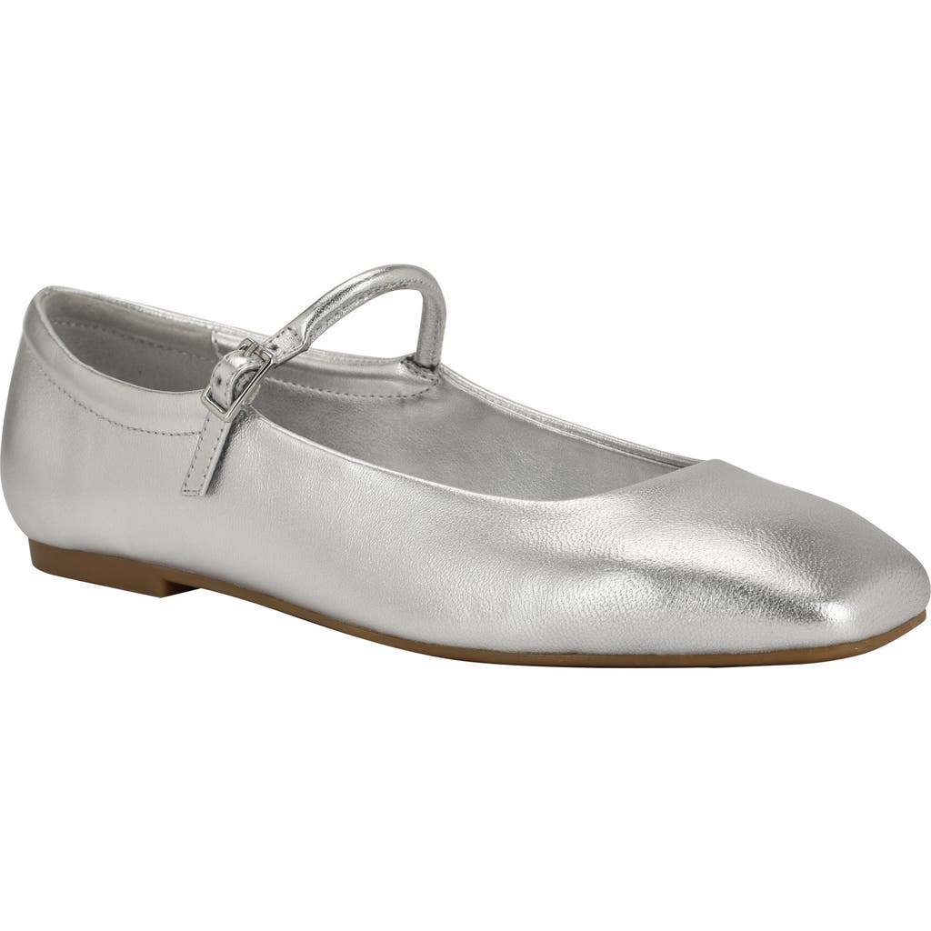 Calvin Klein Womens Buckle Man Made Ballet Flats