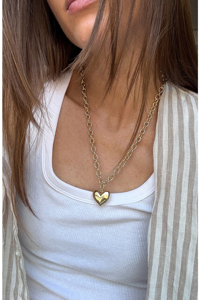 Millie Small Heart Pendant Necklace, Alternate, color, GOLD