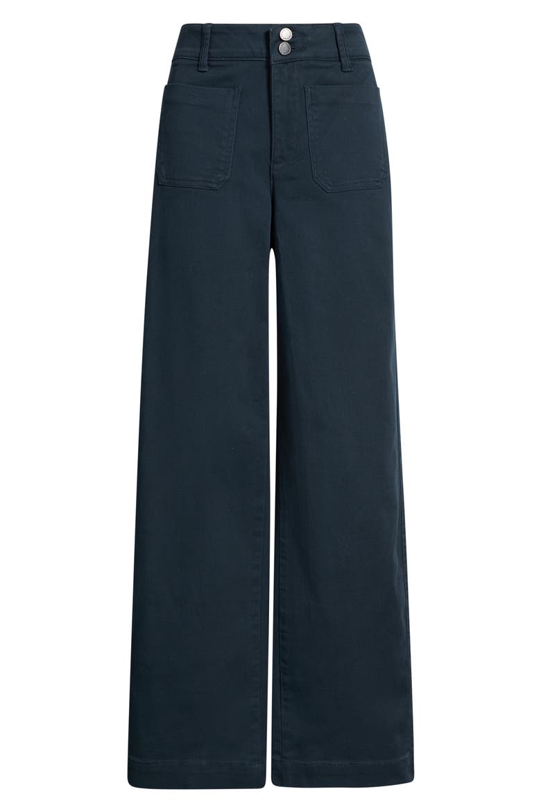 Emma Patch Pocket High Waist Wide Leg Pants, Alternate, color, CARBON BLUE