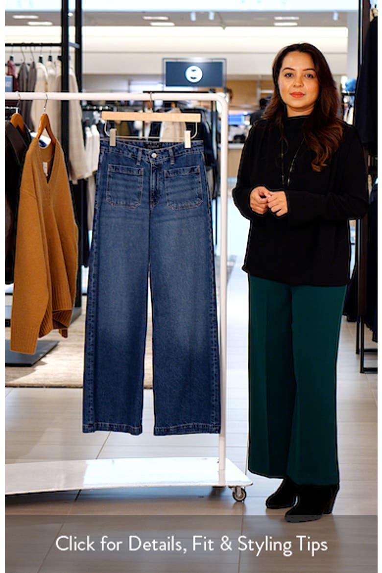 Christine Patch Pocket Wide Leg Jeans video